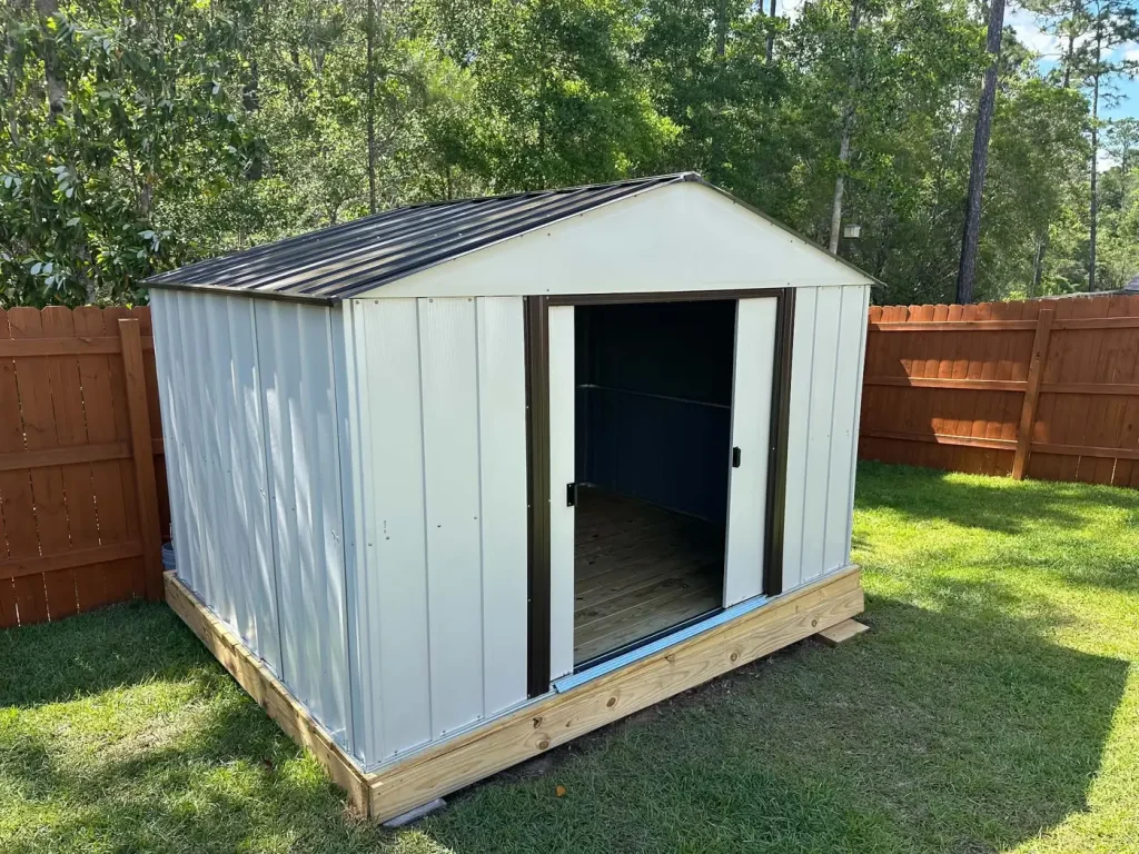 Shed installation project, Pensacola FL